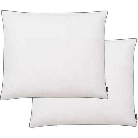 Set di 2 guanciali piume e piumino bianco 50 x 60 cm VIHREN 