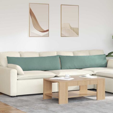 Cuscini da Divano 2 pcs Verde Mare 145 x 40 cm Tessuto in Cords vidaXL