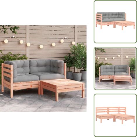 Cuscini da giardino - vidaXL Divano da Giardino con Cuscini e Poggiapiedi 2 Posti - Poggiapiedi da giardino