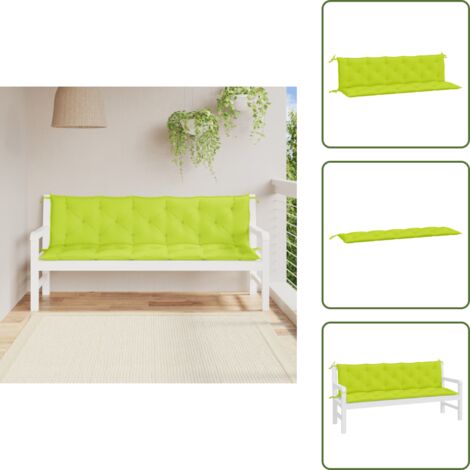 Cuscini esterni - vidaXL Cuscini per Panca 2 pz Verde Intenso 180x50x7 cm Tessuto Oxford - Cuscini per soggiorno