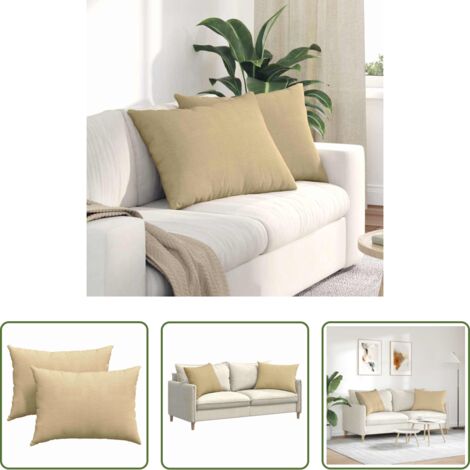 Cuscini in corduroy -  Cuscini da Divano 2 pcs Grigio Verde 70 x 50 cm