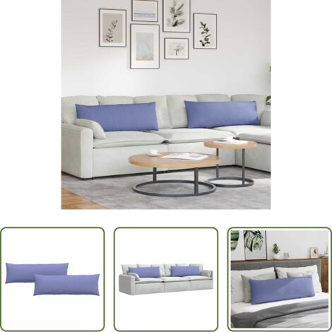Cuscini in tessuto -  Cuscini da Divano 2 pcs Blu jeans 120 x 40 cm Tessuto