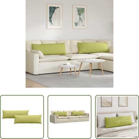 Cuscini in tessuto -  Cuscini da Divano 2 pcs Verde chiaro 120 x 40 cm Tessuto