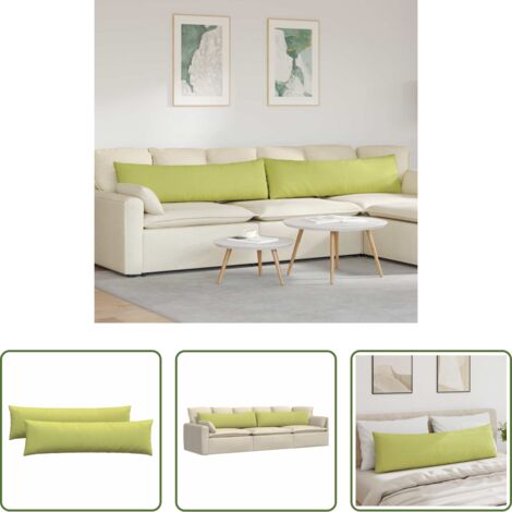 Cuscini in tessuto -  Cuscini da Divano 2 pcs Verde chiaro 145 x 40 cm Tessuto