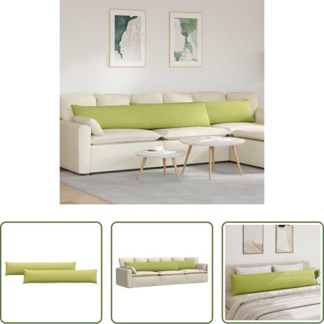 Cuscini in tessuto -  Cuscini da Divano 2 pcs Verde chiaro 200 x 40 cm Tessuto