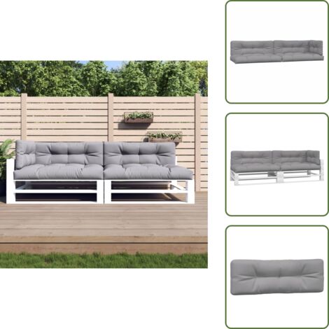 Cuscini in tessuto - vidaXL Cuscini per Pallet 5 pz Grigi in Tessuto - Cuscini per divano