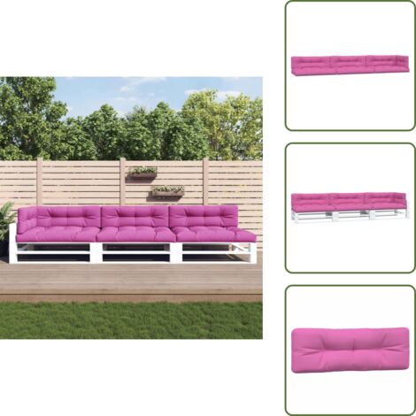 Cuscini in tessuto - vidaXL Cuscini per Pallet 7 pz Rosa in Tessuto - Cuscini rosa