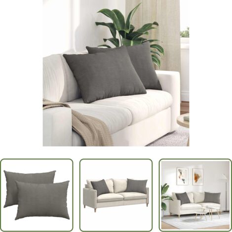 Cuscini moderni -  Cuscini da Divano 2 pcs Grigio chiaro 70 x 50 cm