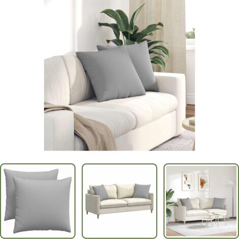 Cuscini moderni -  Cuscini da Divano 2 pcs Grigio Nuvola 50 x 50 cm Tessuto