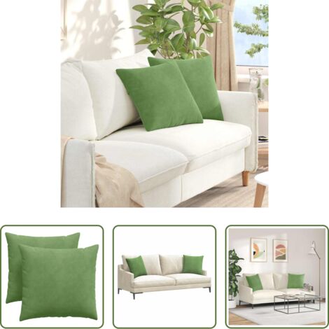 Cuscini moderni -  Cuscini da Divano 2 pcs Verde chiaro 45 x 45 cm