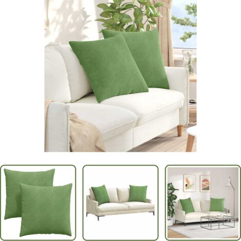 Cuscini moderni -  Cuscini da Divano 2 pcs Verde chiaro 80 x 80 cm