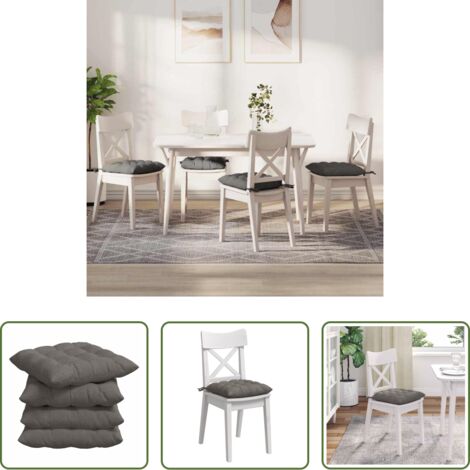 Cuscini per casa -  Cuscini per Seduta 4 pcs Grigio chiaro 40 x 40 x 6 cm