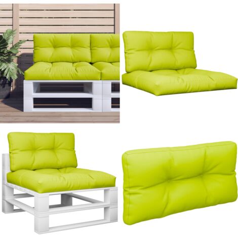Cuscini per Divani in Pallet 2 pz Verde Intenso in Tessuto - Cuscini per esterno - Cuscini per patio