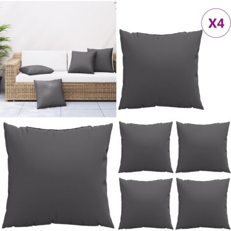 Cuscini per Divano 4 pz Antracite 40x40 cm in Tessuto - Cuscini per divano - Cuscini esterni