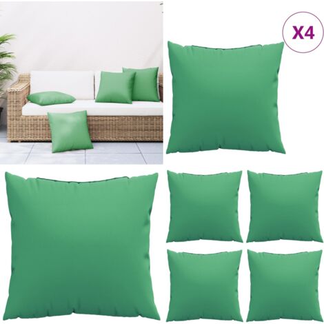 Cuscini per Divano 4 pz Verdi 60x60 cm in Tessuto - Cuscini per divano - Cuscini esterni