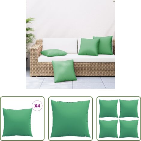 Cuscini per divano -  Cuscini per Divano 4 pz Verdi 60x60 cm in Tessuto