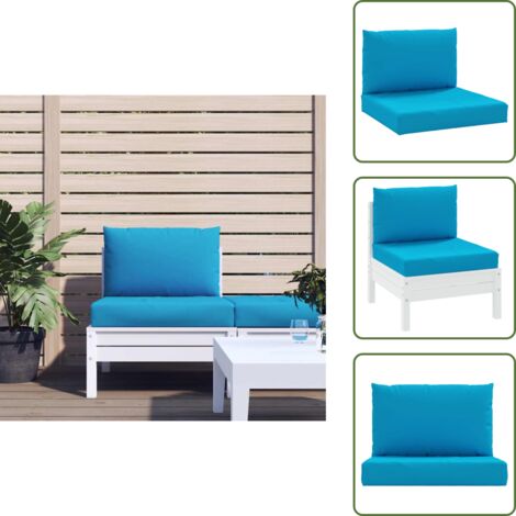 Cuscini per divano - vidaXL Cuscini per Pallet 2 pz Azzurro in Tessuto Oxford - Cuscini in tessuto Oxford