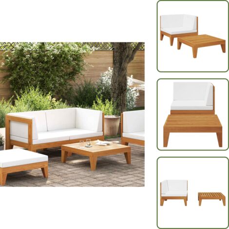 Cuscini per divano - vidaXL Set Divani da Giardino 2 pz con Cuscini in Massello d'Acacia - Mobili da esterno