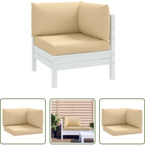 Cuscini per giardino -  Cuscini per Pallet 3 pz Beige Mélange in Tessuto