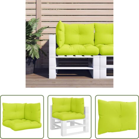 Cuscini per giardino -  Cuscini per Pallet 3 pz Verde Intenso in Tessuto