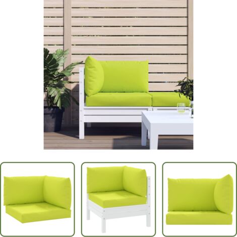 Cuscini per giardino -  Cuscini per Pallet 3 pz Verde Intenso in Tessuto Oxford