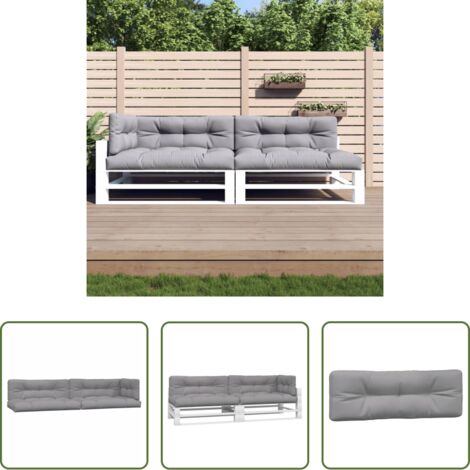 Cuscini per giardino -  Cuscini per Pallet 5 pz Grigi in Tessuto