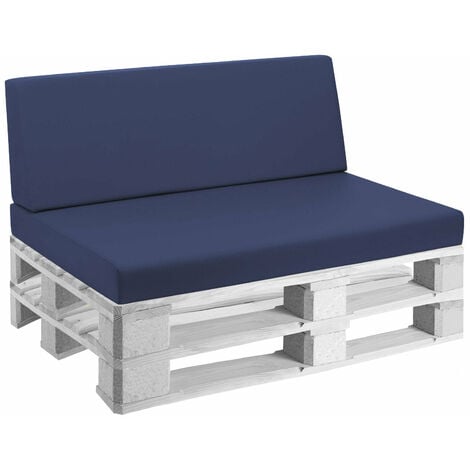 Cuscini Per Pallet 120x80 Cm Seduta E Schienale In Similpelle Mariotti Reforma Blu