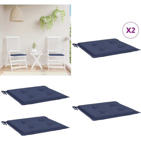 Cuscini per Pallet 2 pz Blu Marino 40x40x4 cm in Tessuto Oxford - Cuscini da giardino - Cuscini da patio