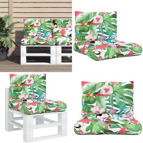 Cuscini per Pallet 2 pz Multicolore in Tessuto Oxford - Cuscini per giardino - Cuscini per esterno
