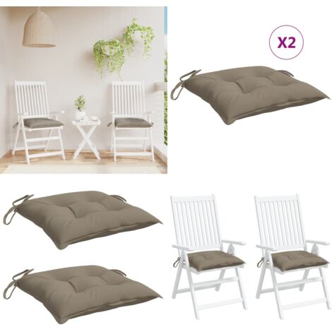 Cuscini per Pallet 2 pz Tortora 50x50x7 cm Tessuto Oxford - Cuscino da giardino - Cuscino da patio