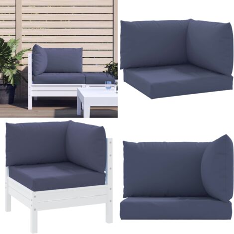 Cuscini per Pallet 3 pz Blu Marino in Tessuto Oxford - Cuscini per giardino - Cuscini per esterno