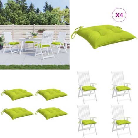 Cuscini per Pallet 4 pz Verde Chiaro 50x50x7 cm Tessuto Oxford - Cuscino da giardino - Cuscino da patio