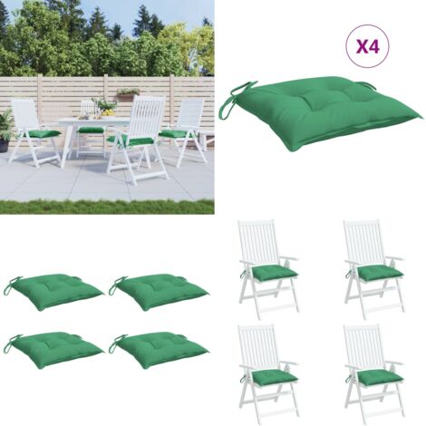 Cuscini per Pallet 4 pz Verdi 50x50x7 cm Tessuto Oxford - Cuscino da giardino - Cuscino da patio