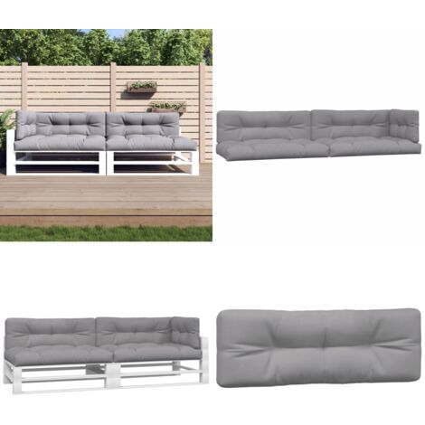 Cuscini per Pallet 5 pz Grigi in Tessuto - Cuscini per giardino - Cuscini esterni