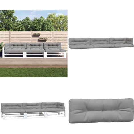 Cuscini per Pallet 7 pz Grigi in Tessuto - Cuscini per giardino - Cuscini esterni