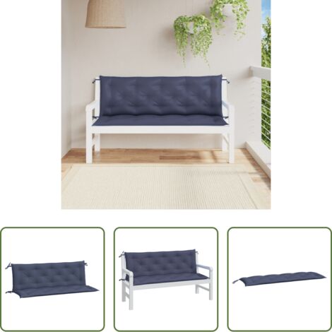Cuscini per panca -  Cuscini per Panca 2 pz Blu Marino 150x50x7 cm in Tessuto Oxford