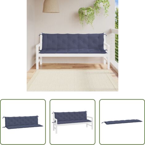 Cuscini per panca -  Cuscini per Panca 2 pz Blu Marino 180x50x7 cm in Tessuto Oxford
