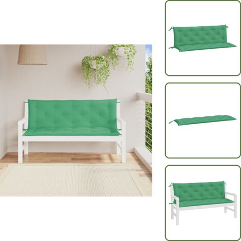 Cuscini per patio - vidaXL Cuscini per Panca 2 pz Verdi 150x50x7 cm in Tessuto Oxford - Cuscini in tessuto Oxford