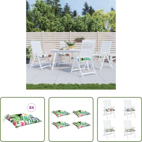 Cuscini per sedi -  Cuscini per Sedia 4 pz Multicolori 50x50x7 cm in Tessuto Oxford