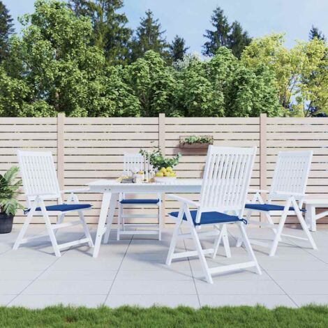 Cuscini per Sedia 4 pz Blu Reale 40x40x4 cm in Tessuto Oxford vidaXL