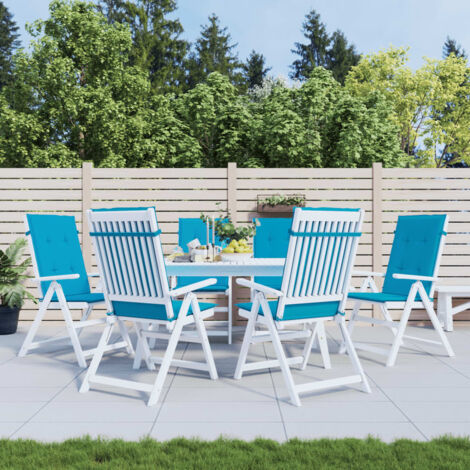 Cuscini per Sedie 6 pz Blu 120x50x3 cm in Tessuto vidaXL