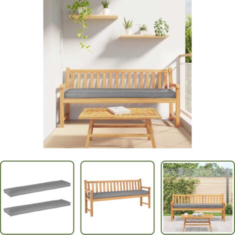 Cuscini per terrazza -  Set di Cuscini per Pallet 2 pcs Grigio 180 x 40 x 8 cm