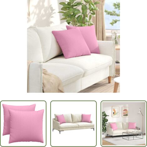 Cuscini rosa -  Cuscini da Divano 2 pcs Rosa 45 x 45 cm Tessuto