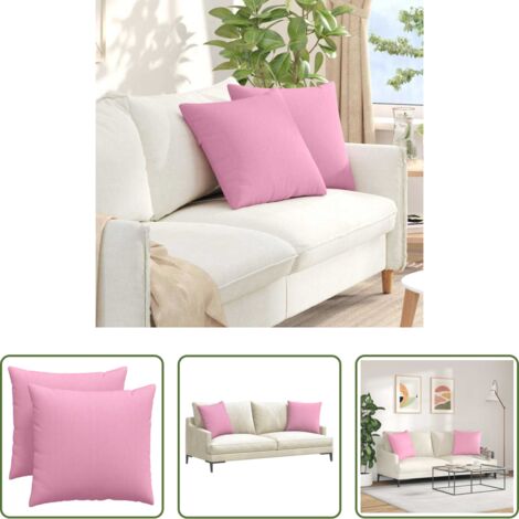 Cuscini rosa -  Cuscini da Divano 2 pcs Rosa 50 x 50 cm Tessuto
