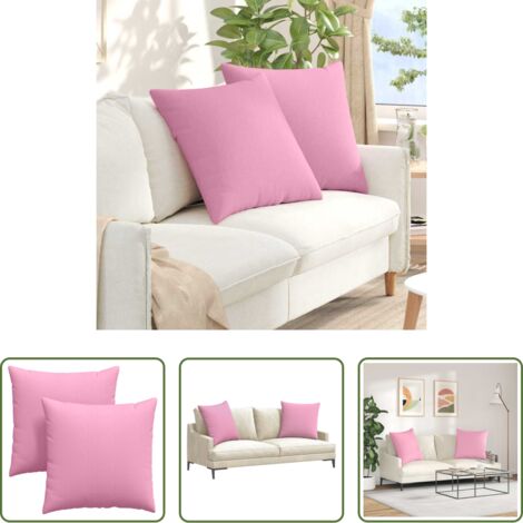 Cuscini rosa -  Cuscini da Divano 2 pcs Rosa 60 x 60 cm Tessuto