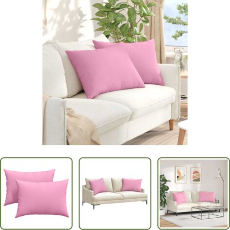 Cuscini rosa -  Cuscini da Divano 2 pcs Rosa 70 x 50 cm Tessuto