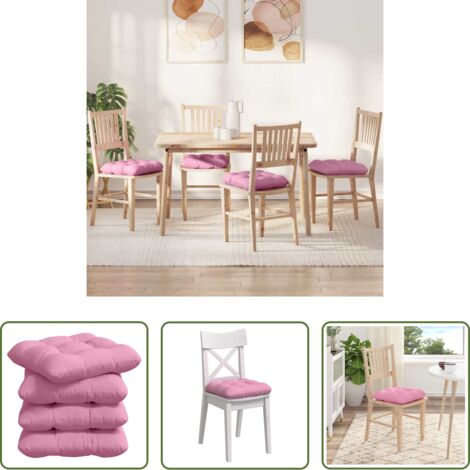 Cuscini rosa -  Cuscini per Seduta 4 pcs Rosa 40 x 40 x 12 cm Tessuto