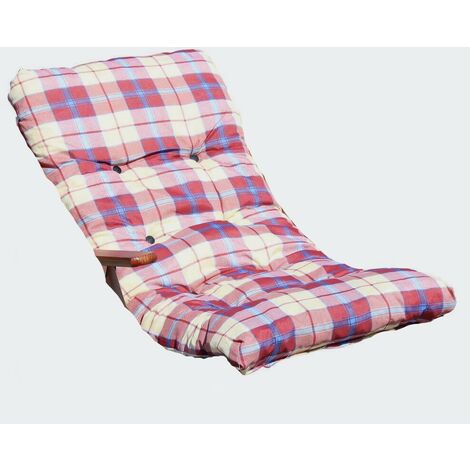 Cuscino 110x55 cm imbottito per sedie e poltrone relax con struttura in legno