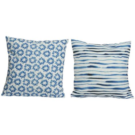 Cuscino 45X45 Cm Decori Assortiti Colore Bianco Blu