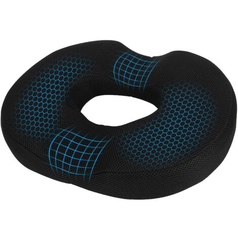 Cuscino a ciambella, Cuscino ergonomico per coccige, Allevia efficacemente emorroidi, dolori alla prostata, coccige, sciatica, Ideale per ufficio e casa, Nero